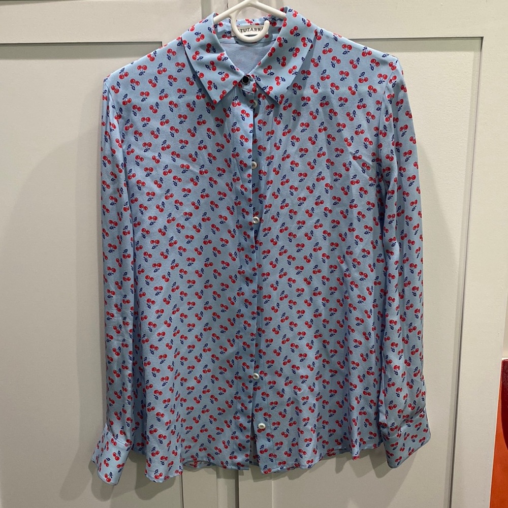 Altuzarra button down cherry top